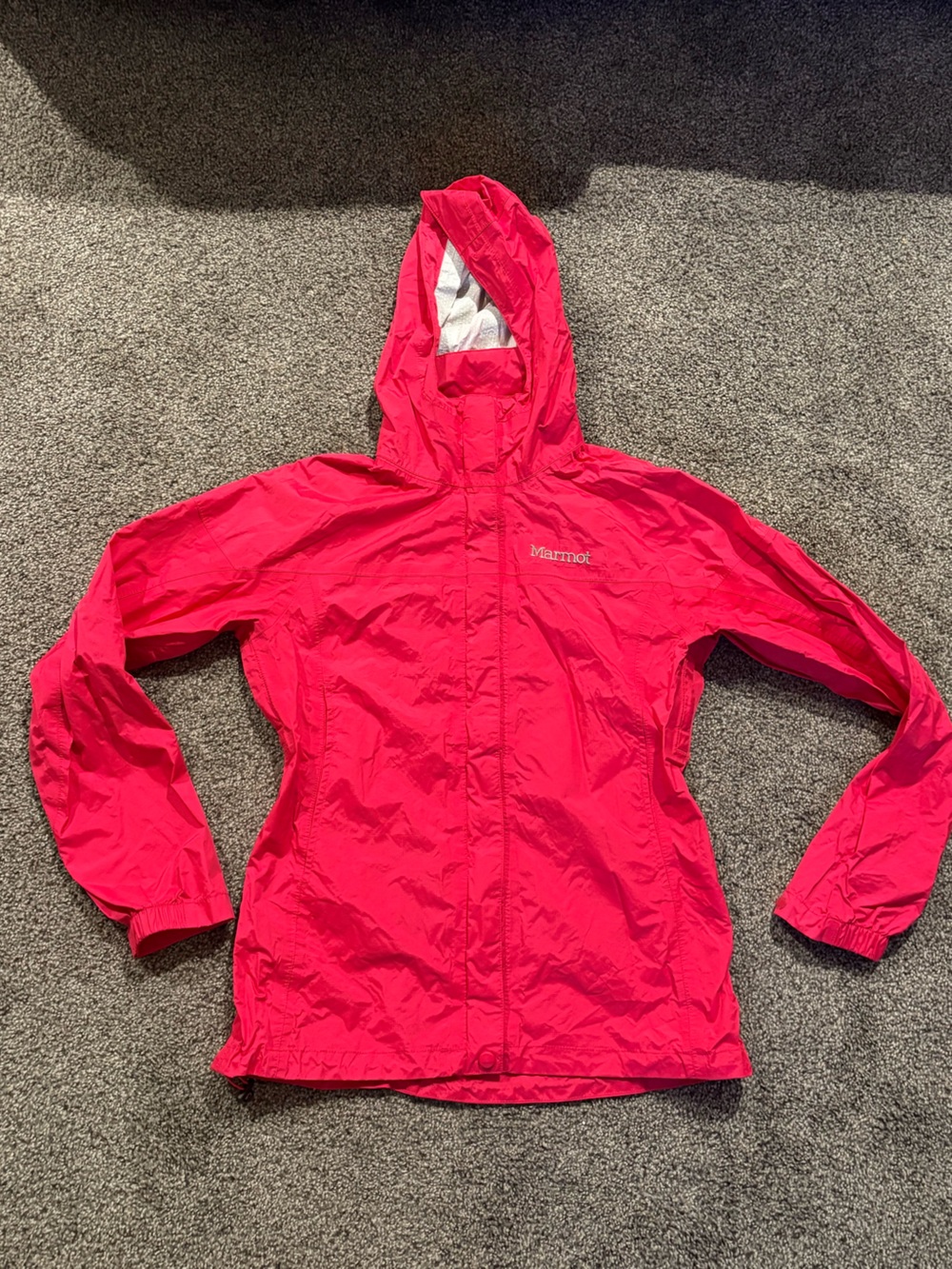 Marmot Vibrant Pink Packable Hooded Jacket